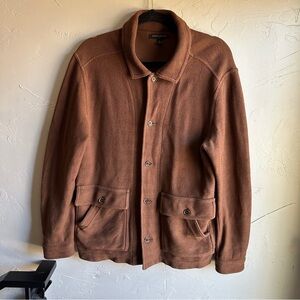 Banana Republic Textured Cotton Button-Up Shirt Men’s M Quiet Luxury Earth Tone